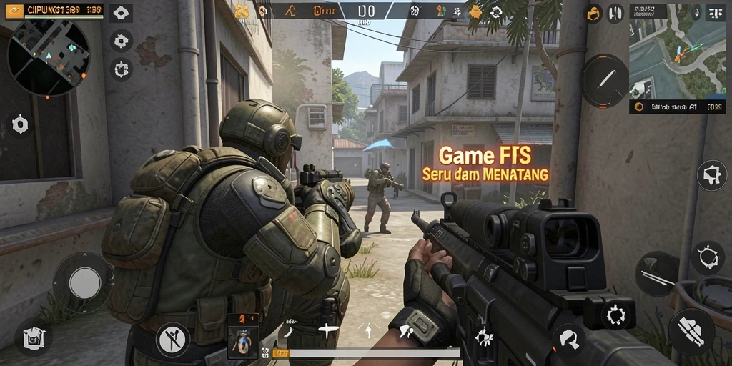 Tampilan gameplay seru di CIPUNG138, penuh aksi menembak.