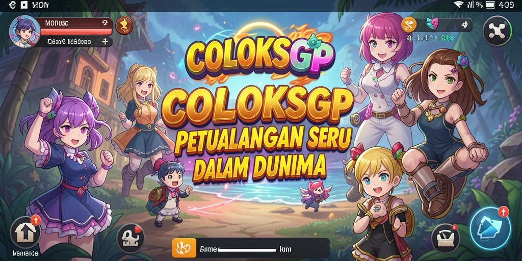 Tampilan gameplay seru di COLOKSGP dengan karakter anime favorit.