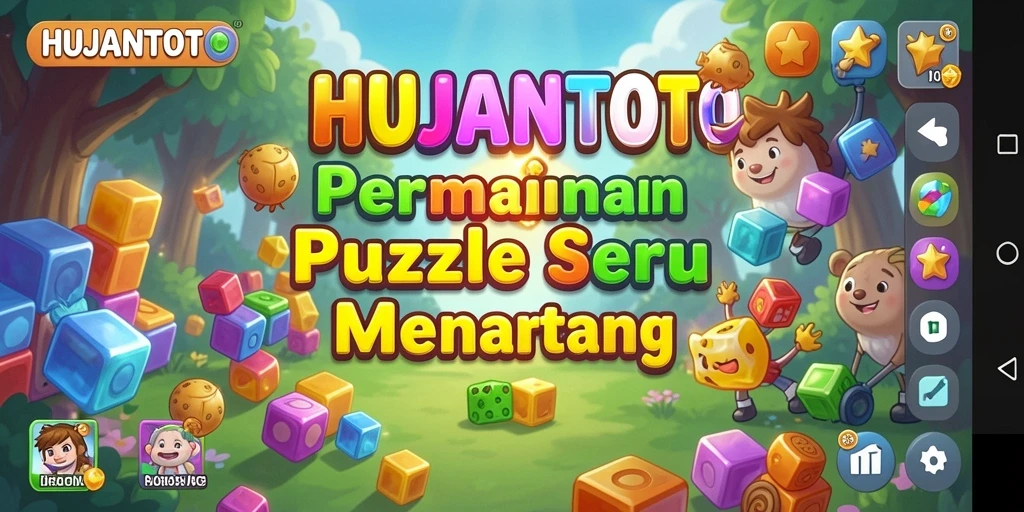 Tampilan gameplay seru dalam HUJANTOTO dengan berbagai teka-teki menantang.