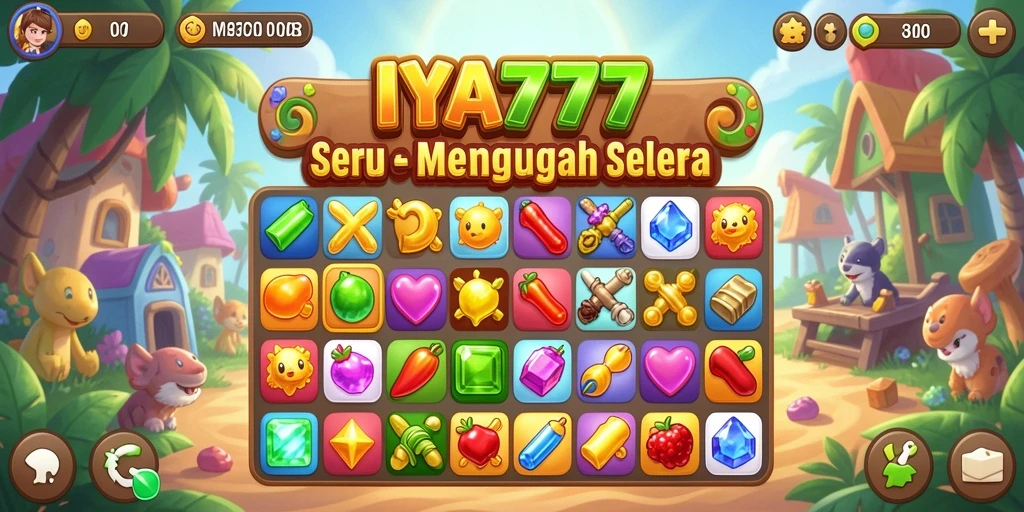 Tampilan gameplay IYA777 yang menakjubkan dengan tantangan Match-3.