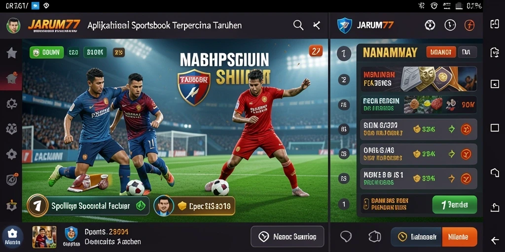 Tangkapan layar inti dari gameplay aplikasi JARUM77 yang menarik.