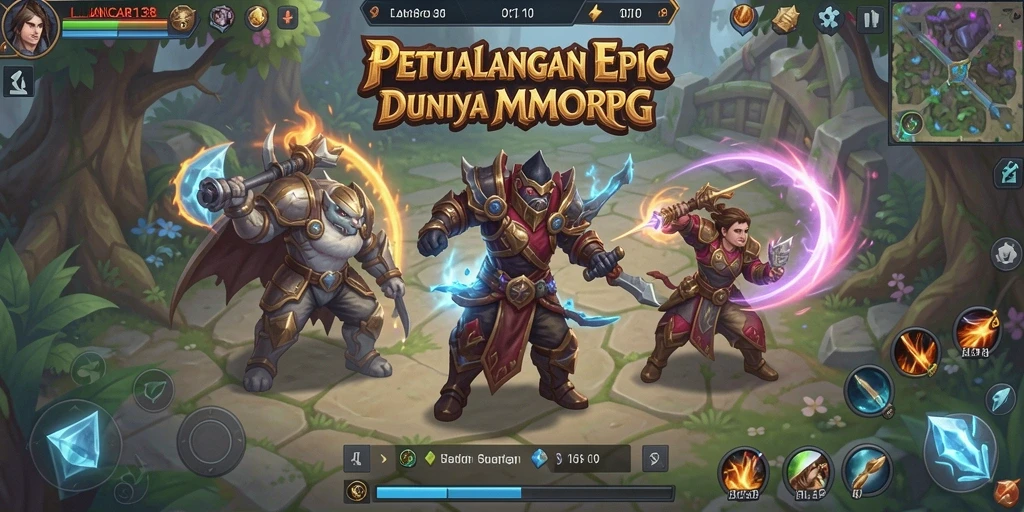 Screenshot LANCAR138 menunjukkan aksi seru dalam petualangan MMORPG.