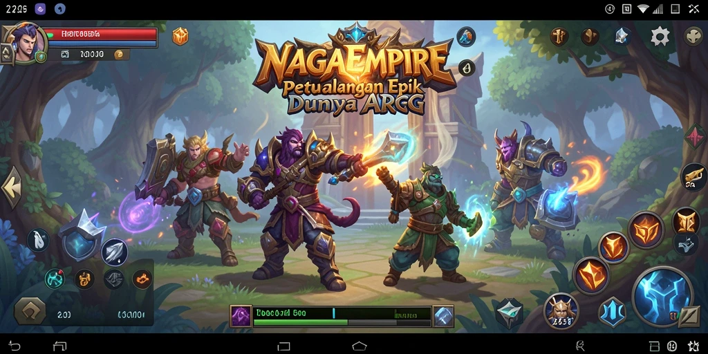 Tampilan gameplay NAGAEMPIRE yang memukau dan penuh aksi.