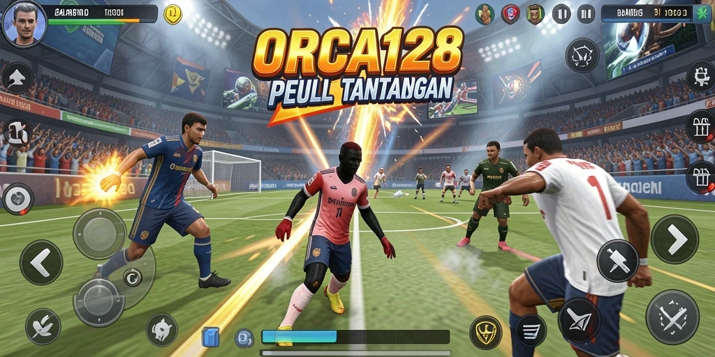 Gameplay ORCA128 yang mendebarkan dengan aksi olahraga yang intens.