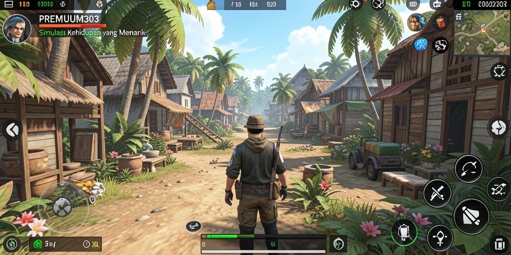 Tampilan menakjubkan dari gameplay <strong>PREMIUM303</strong> yang menunjukkan interaksi karakter dan lingkungan.