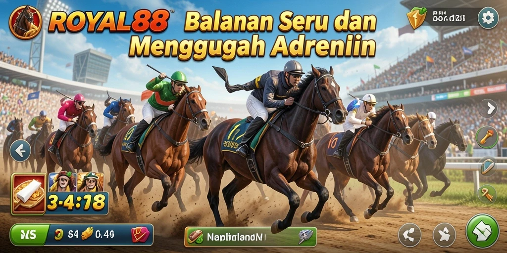 Screenshot gameplay balapan seru di ROYAL88