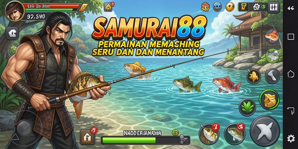 Screenshot SAMURAI88 menampilkan gameplay memancing yang seru dan menantang.