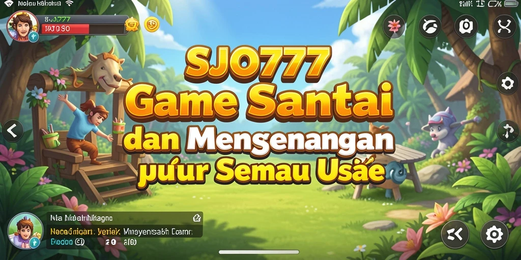 Tampilan gameplay SJO777 yang ceria dan menyenangkan.