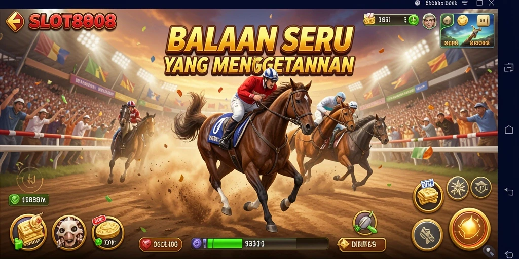 Gameplay balapan seru dan mendebarkan di SLOT8808.