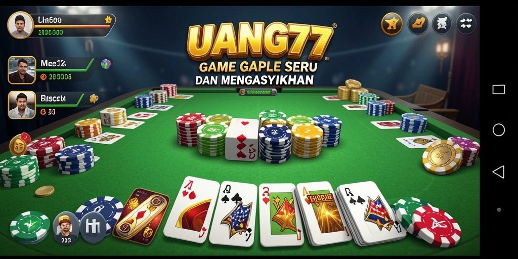 Tampilan permainan Gaple yang menarik di UANG77.